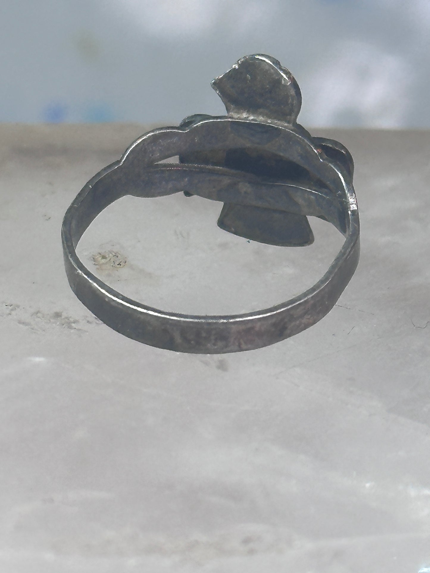 Phoenix ring Turquoise ring Navajo band size 4.50 sterling silver women girls