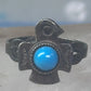 Phoenix ring Turquoise ring Navajo band size 4.50 sterling silver women girls