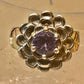 Black Hills Gold ring size 5 Flower Amethyst leaves band women