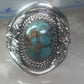 Turquoise ring Navajo band size 10 sterling silver women men