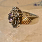 Black Hills Gold ring size 5 Flower Amethyst leaves band women