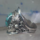 Turquoise ring Navajo band size 10 sterling silver women men