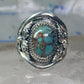 Turquoise ring Navajo band size 10 sterling silver women men