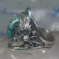 Turquoise ring Navajo band size 10 sterling silver women men