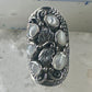Navajo ring Saddle Mother or Pearl MOP knuckle band size 8 sterling silver women