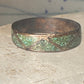 Vintage Zuni wedding band turquoise chips size 10.75 band sterling silver women men