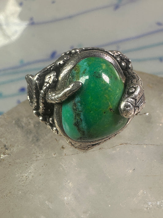 Southwest four snakes snake ring turquoise size 7.25 sterling silver women men