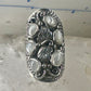 Navajo ring Saddle Mother or Pearl MOP knuckle band size 8 sterling silver women
