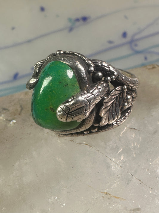 Southwest four snakes snake ring turquoise size 7.25 sterling silver women men