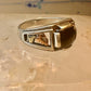 Black Hills Gold ring size 9.25 onyx leaves band women men