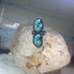 Long Turquoise ring Navajo Vintage size 11.50 sterling silver women