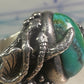 Southwest four snakes snake ring turquoise size 7.25 sterling silver women men