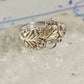 Black Hills Gold ring leaves wedding band size 6.5 sterling silver women