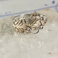 Black Hills Gold ring leaves wedding band size 6.5 sterling silver women