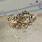 Black Hills Gold ring leaves wedding band size 6.5 sterling silver women