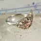 Black Hills Gold ring leaves wedding band size 6.5 sterling silver women