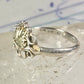 Black Hills Gold ring leaves wedding band size 6.5 sterling silver women