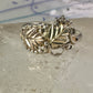 Black Hills Gold ring leaves wedding band size 6.5 sterling silver women