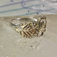 Black Hills Gold ring leaves wedding band size 6.5 sterling silver women