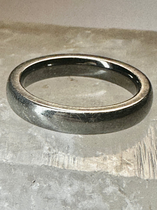 Milor band plain ring Italy size 5.75 sterling silver wedding women