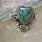 Navajo ring heart love Valentine leaves band size 7.5 sterling silver women