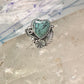 Navajo ring heart love Valentine leaves band size 7.5 sterling silver women