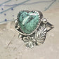 Navajo ring heart love Valentine leaves band size 7.5 sterling silver women