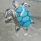 Sea Turtle ring Turquoise size 8 sterling silver women girls