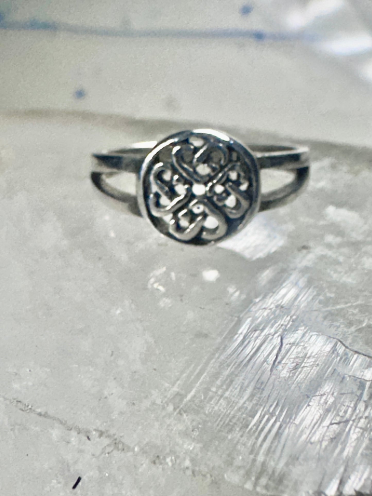 Celtic knot ring Circular knots band Size 6.50 sterling silver women girls