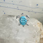 Sea Turtle ring Turquoise size 8 sterling silver women girls