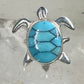 Sea Turtle ring Turquoise size 8 sterling silver women girls