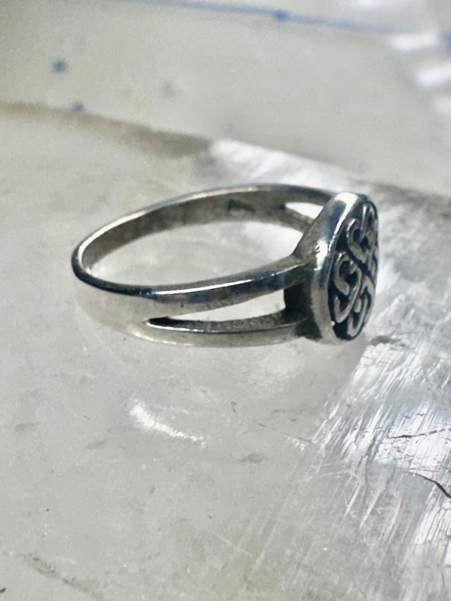 Celtic knot ring Circular knots band Size 6.50 sterling silver women girls