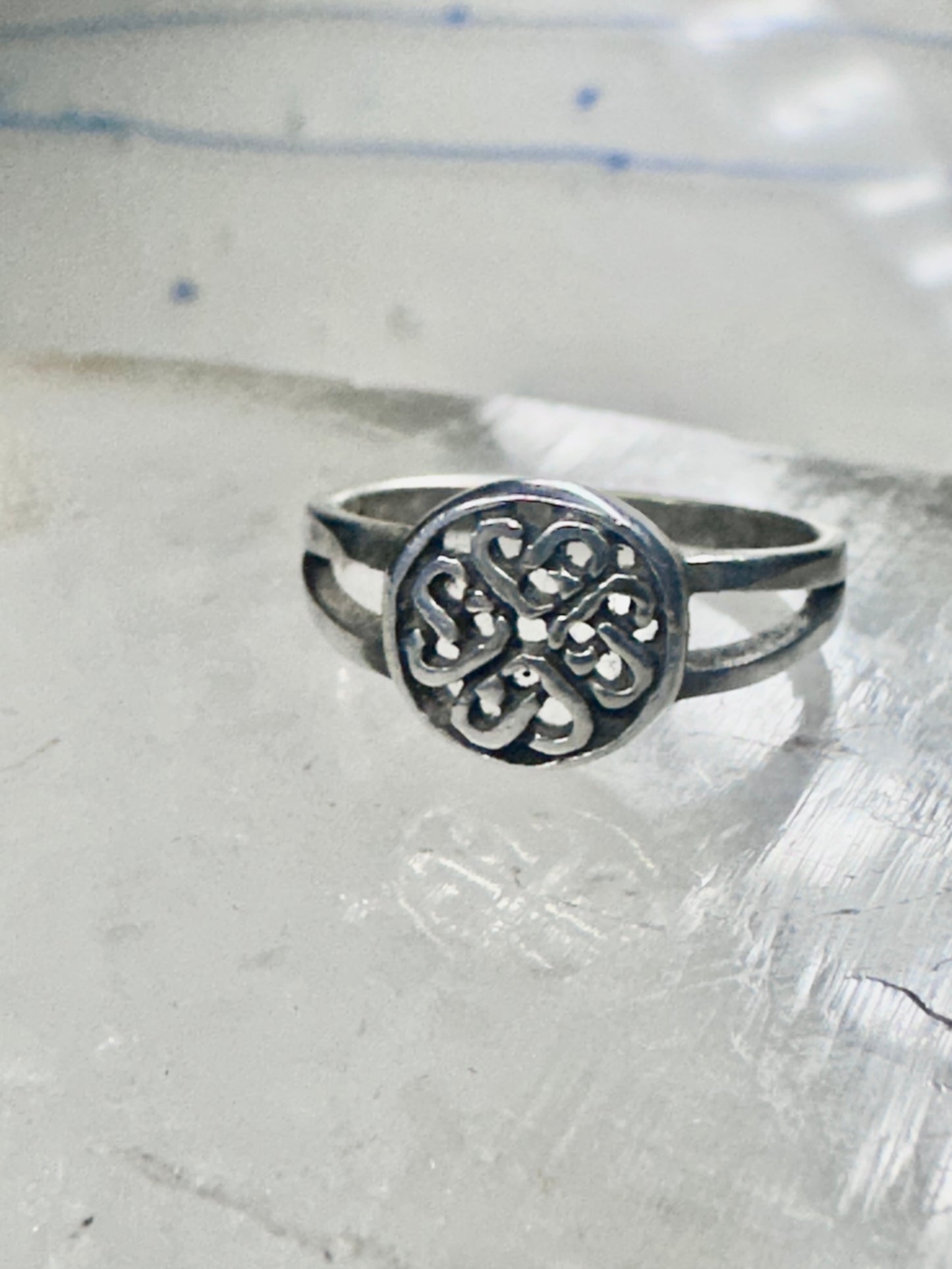 Celtic knot ring Circular knots band Size 6.50 sterling silver women girls