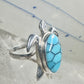 Sea Turtle ring Turquoise size 8 sterling silver women girls