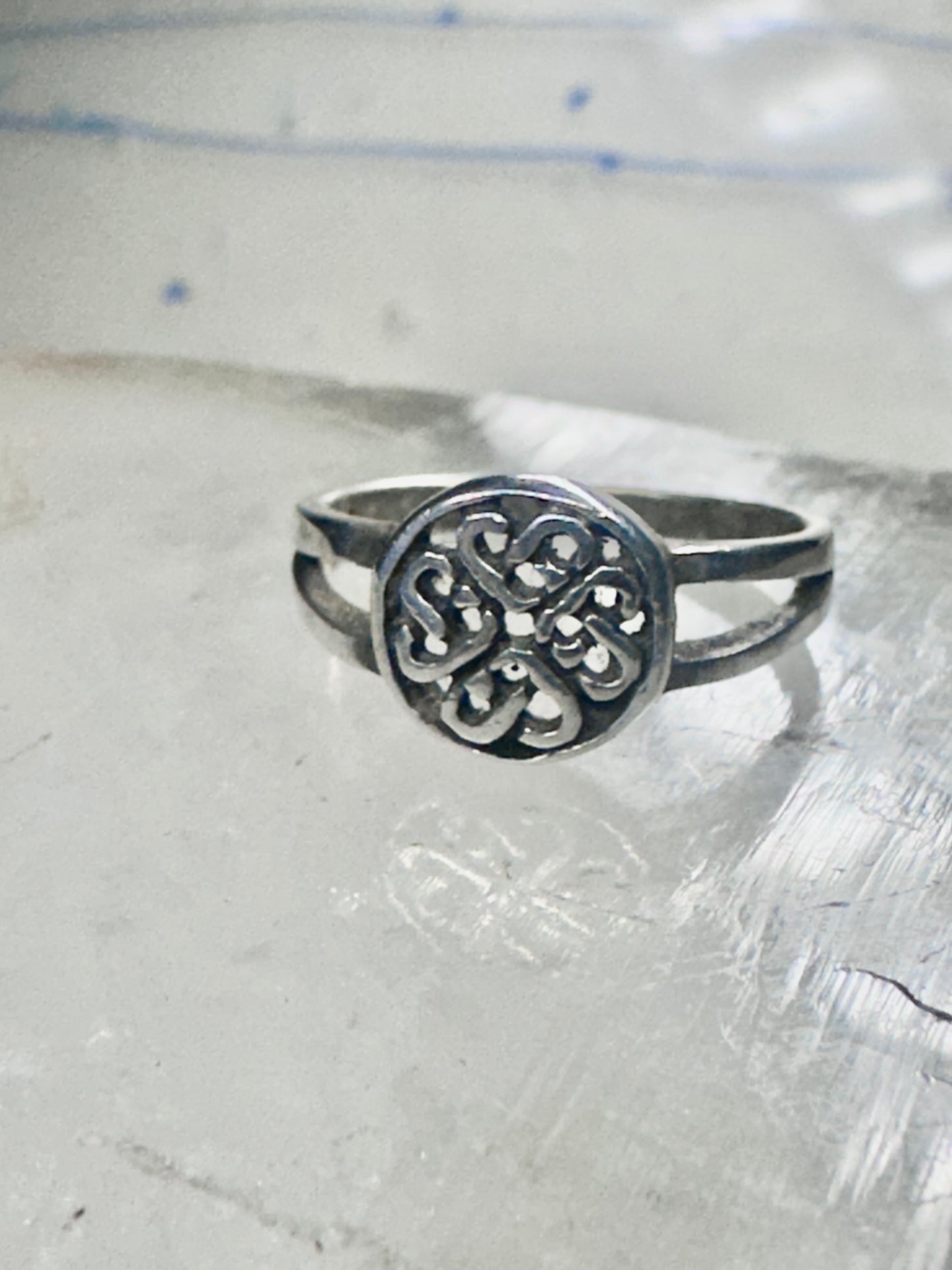 Celtic knot ring Circular knots band Size 6.50 sterling silver women girls