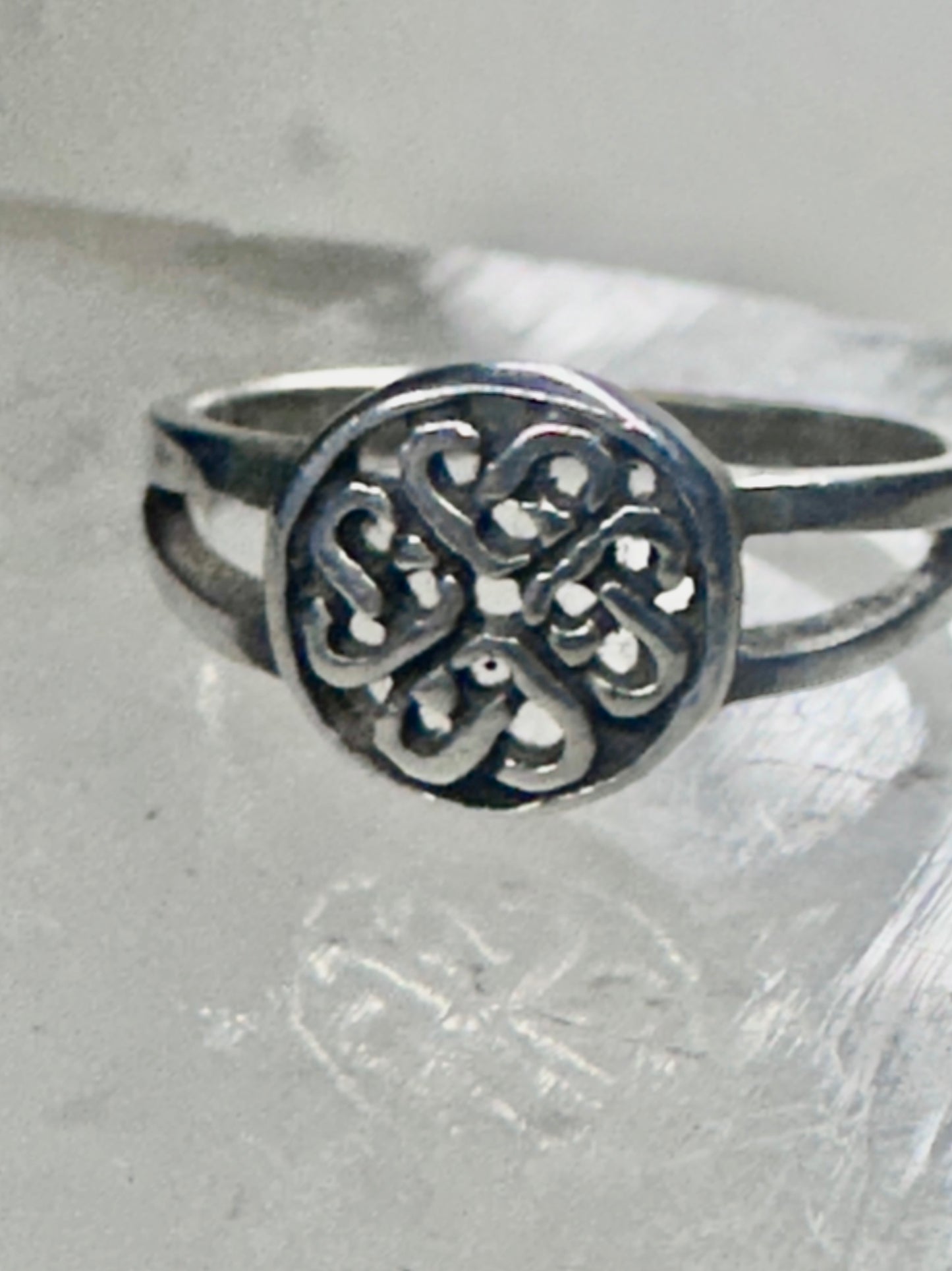 Celtic knot ring Circular knots band Size 6.50 sterling silver women girls