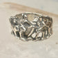 Vintage Noah's Ark Animals Two by Two Biblical Ring Cigar Band Size 6 925