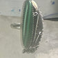 Navajo Long Malachite ring Peterson Johnson size 9 sterling silver women