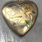 Vintage Heart Photo Locket "I Love You" Valentine with Heart and Floral Design