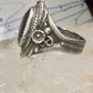 Navajo ring onyx ring leaves size 12.75 sterling silver women men