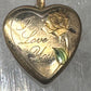 Vintage Heart Photo Locket "I Love You" Valentine with Heart and Floral Design