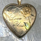 Vintage Heart Photo Locket "I Love You" Valentine with Heart and Floral Design