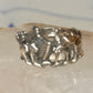 Vintage Noah's Ark Animals Two by Two Biblical Ring Cigar Band Size 6 925