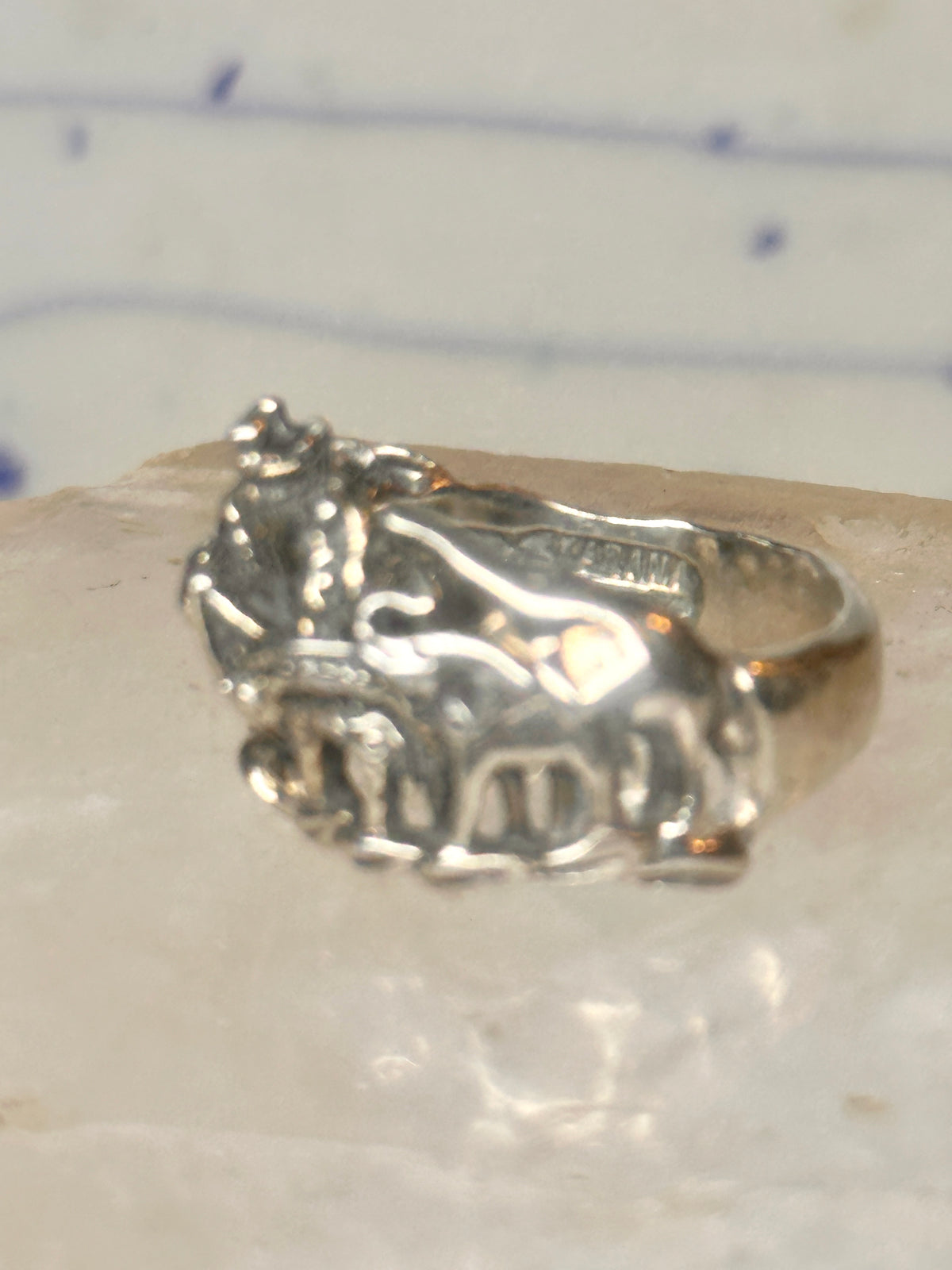 Vintage Noah's Ark Animals Two by Two Biblical Ring Cigar Band Size 6 925