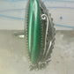 Navajo Long Malachite ring Peterson Johnson size 9 sterling silver women