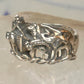 Vintage Noah's Ark Animals Two by Two Biblical Ring Cigar Band Size 6 925