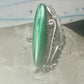 Navajo Long Malachite ring Peterson Johnson size 9 sterling silver women