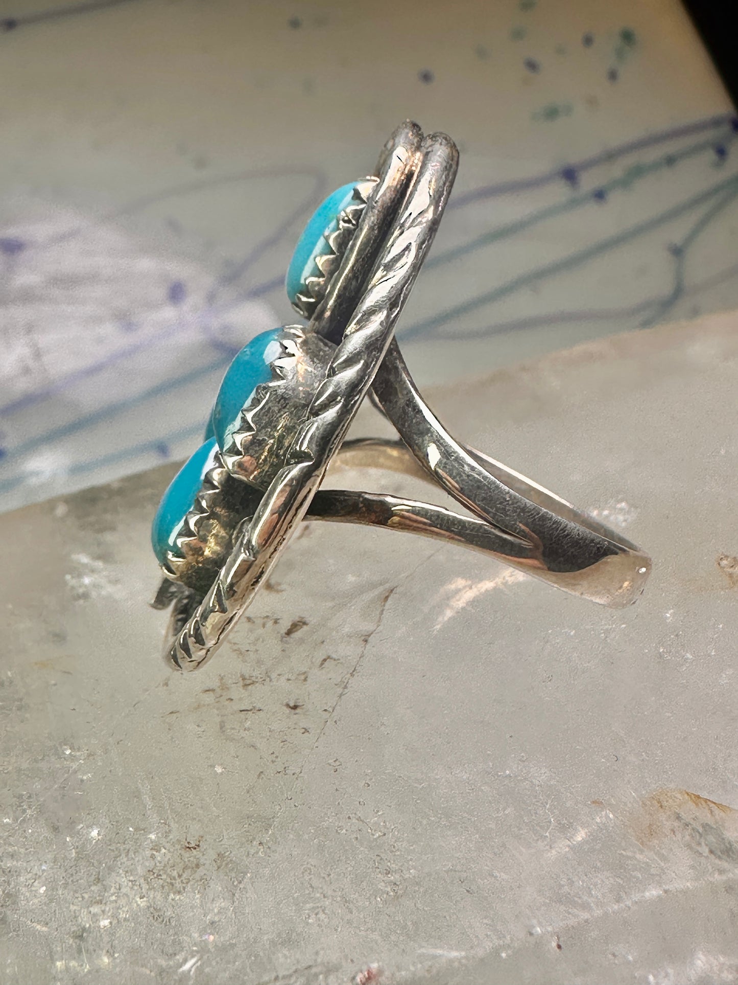 Navajo snake ring turquoise size 9.25 sterling silver women