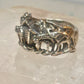 Vintage Noah's Ark Animals Two by Two Biblical Ring Cigar Band Size 6 925