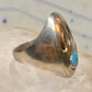 Vintage Navajo Style Sterling Silver Turquoise Bear Paw Shadowbox Ring Size 11 925